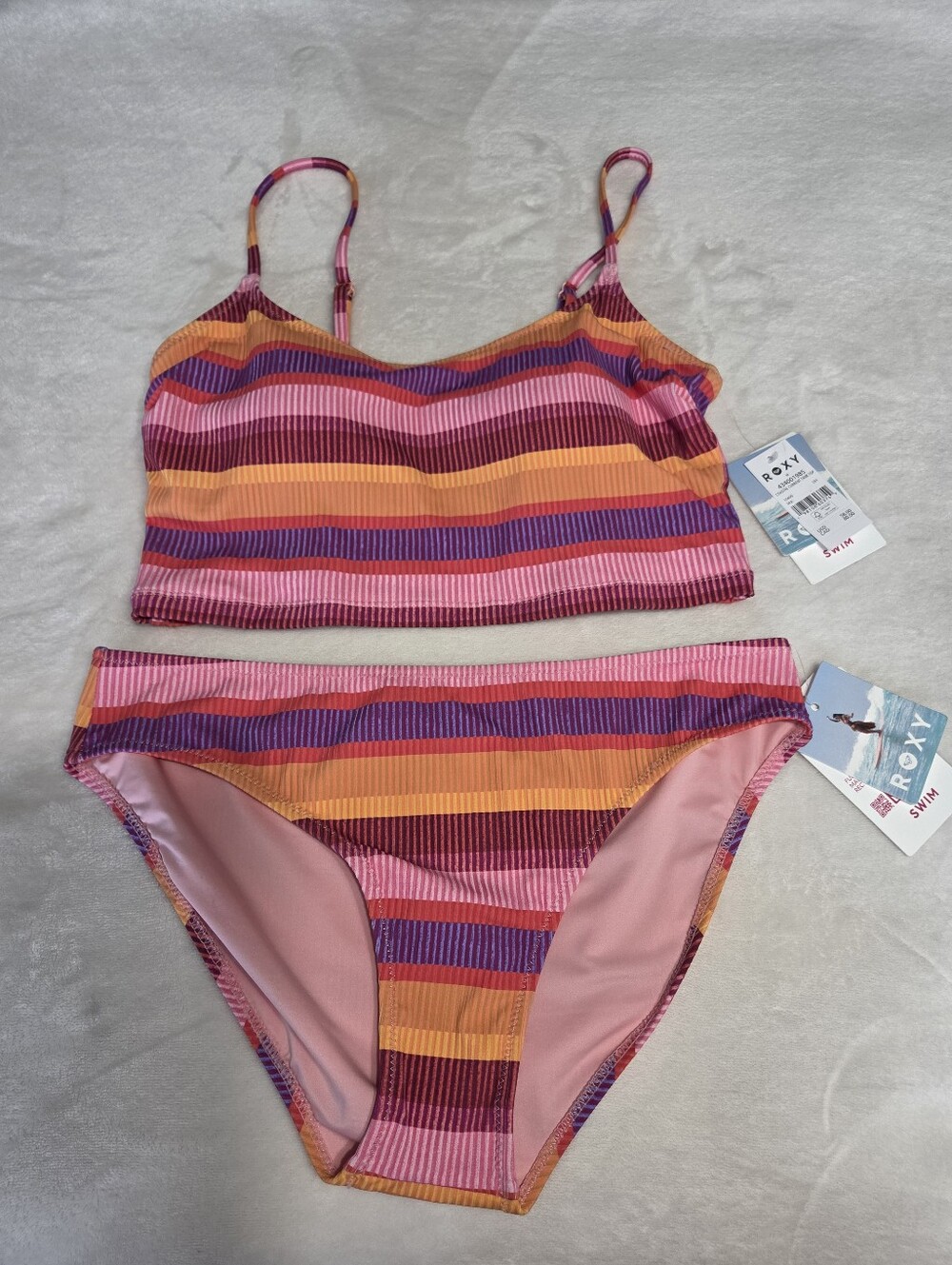 ROXY COASTAL TANK BIKINI TOP AND BOTTOM SIZE MEDIUM NWT